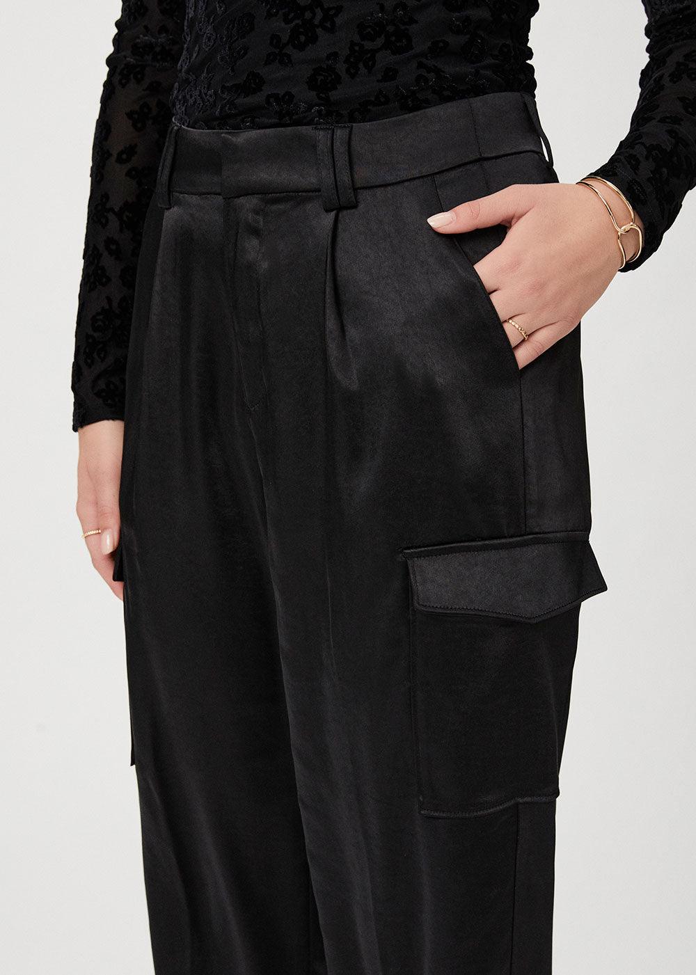Malika Cargo Pant - Black - Domino Style