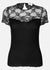 Open Back Lace T-Shirt - Black - Domino Style