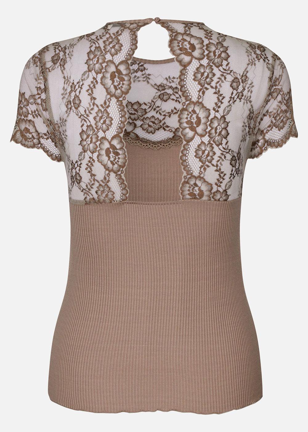 Open Back Lace T-Shirt - Koala - Domino Style