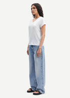Solly V-Neck T-shirt - White - Domino Style