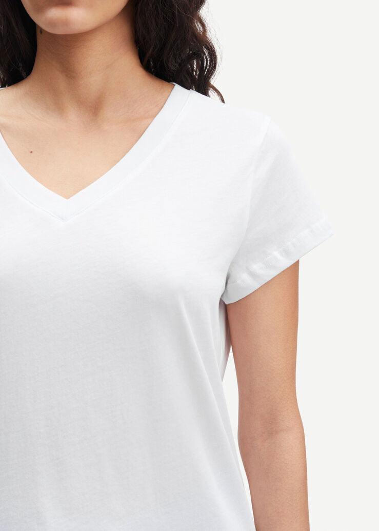 Solly V-Neck T-shirt - White - Domino Style
