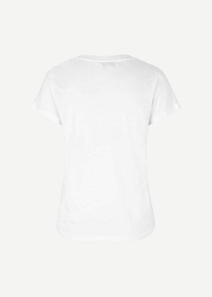 Solly V-Neck T-shirt - White - Domino Style