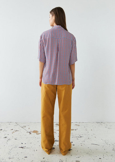 Checked Short Sleeved Shirt - Domino Style