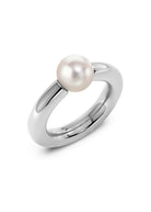 Modernist Pearl Ring Steel - Domino Style