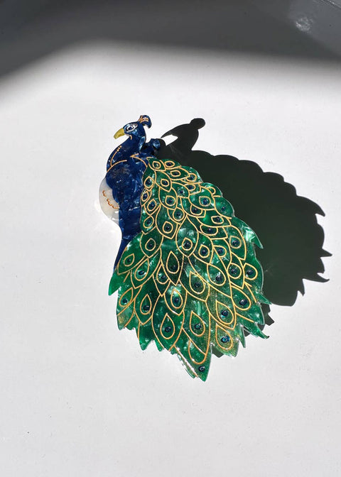 Peacock Bird Claw Hair Clip