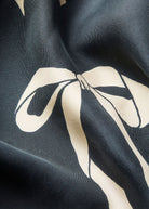 Bow Twill Sia Scarf - Black - Domino Style