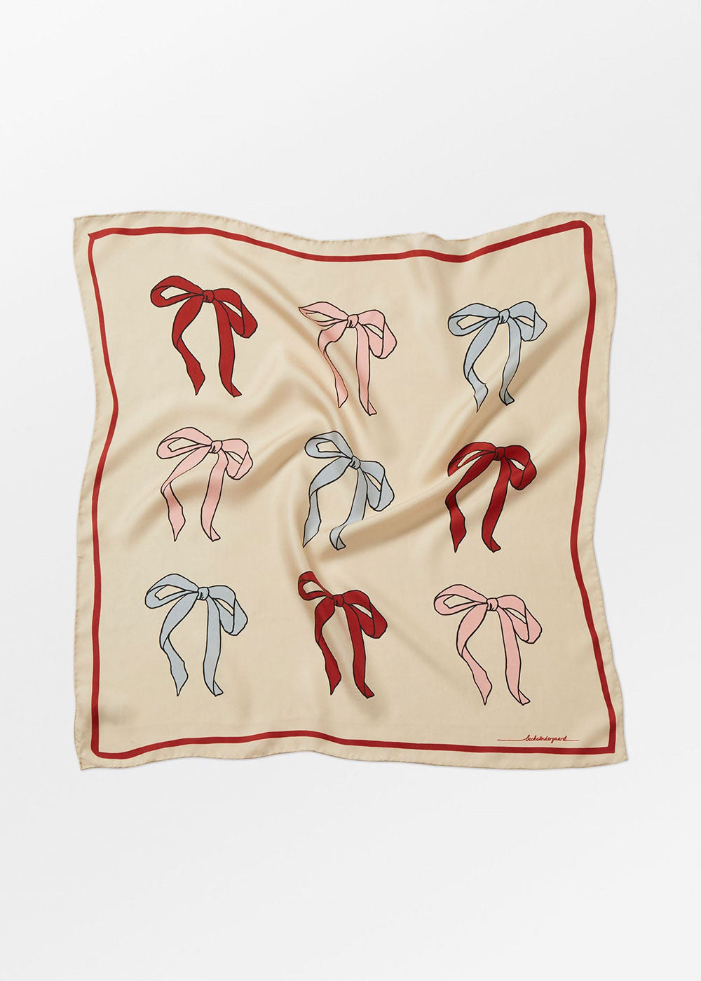 Bow Twill Sia Scarf - Multi - Domino Style