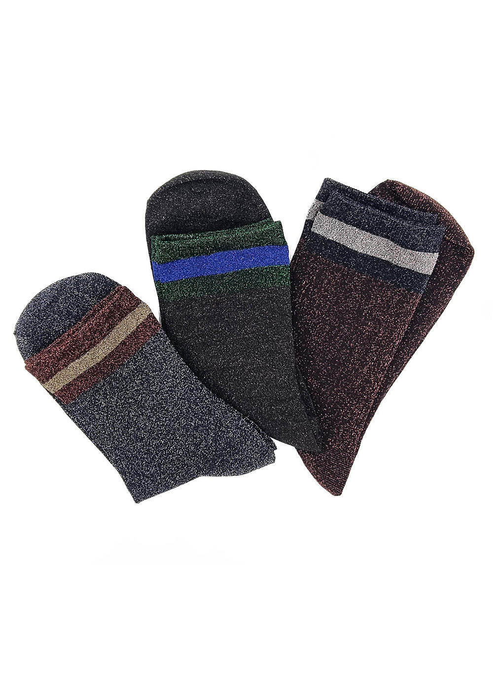 Stripe Sock - Black Mix - Domino Style