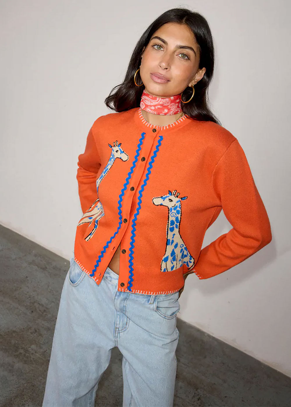 Giraffe Knit Cardigan - Domino Style