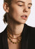 Bar & Ring Chain Collar Necklace - Silver
