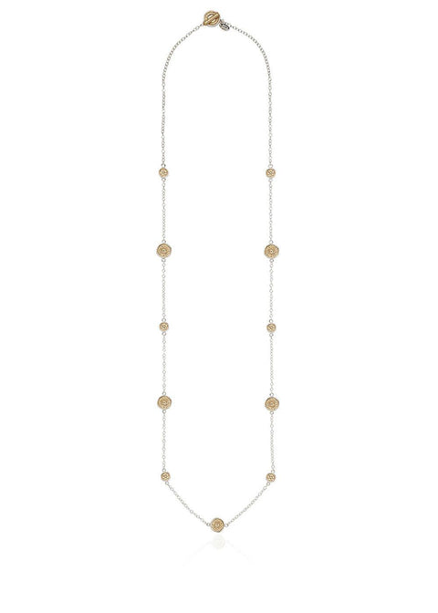 Classic Long Station Necklace - Domino Style