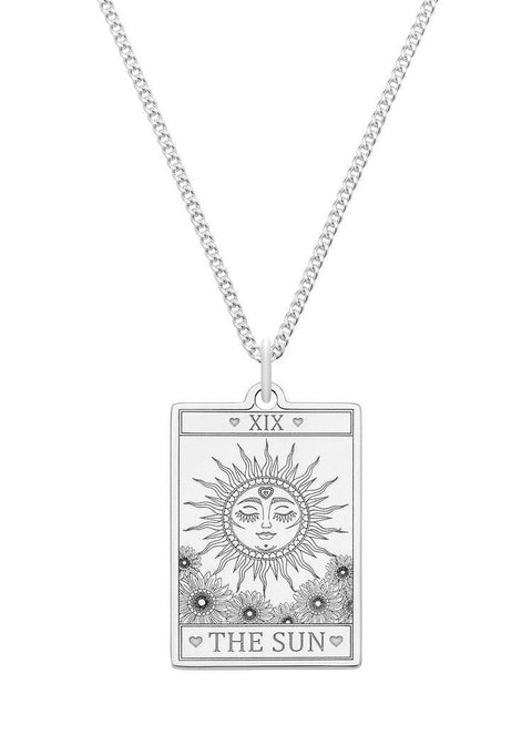 The Sun Tarot Necklace - Large - Domino Style