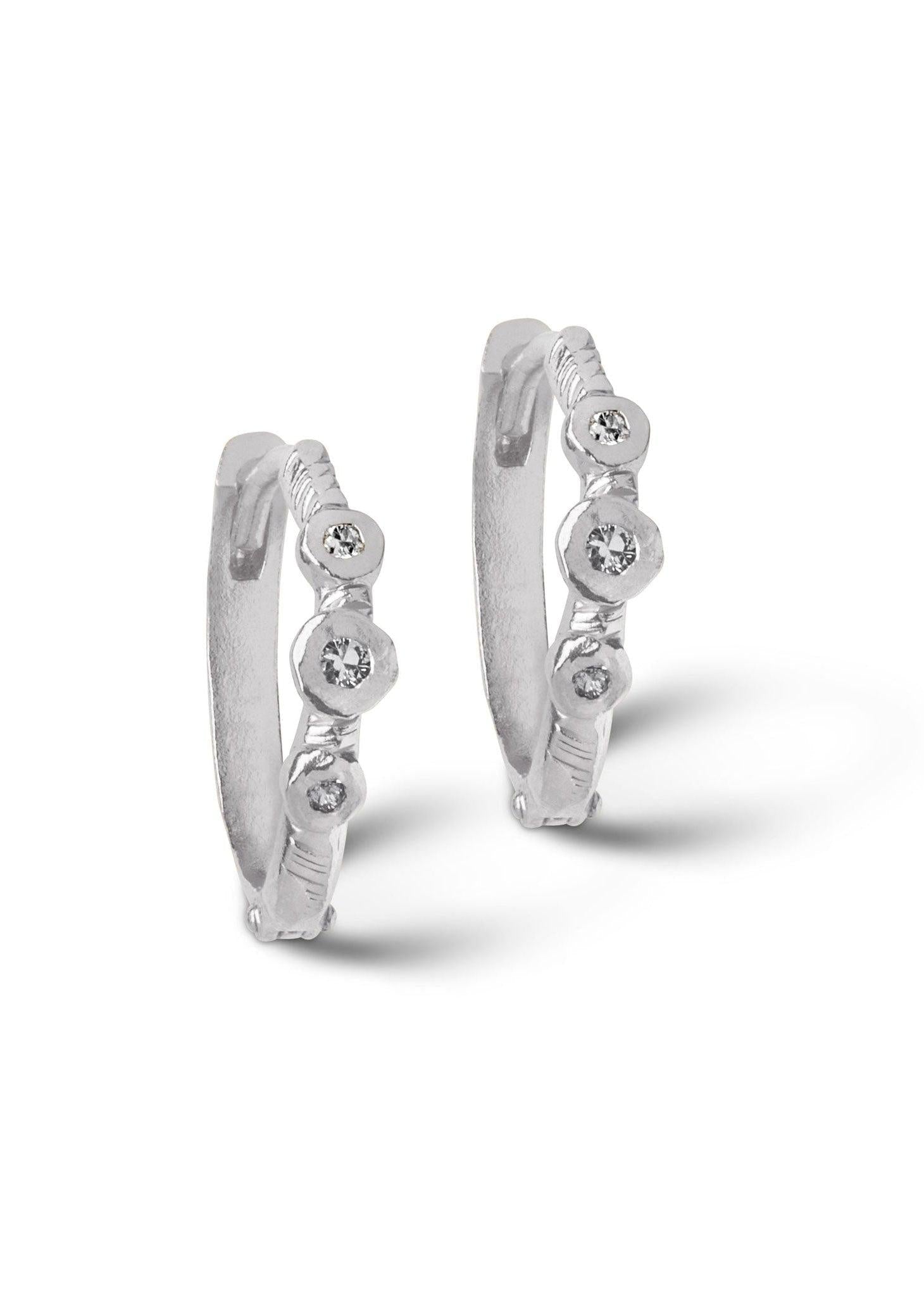 Lily Hoop Earrings - Silver - Domino Style
