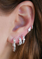 Lily Hoop Earrings - Silver - Domino Style