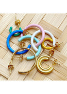 Colour Hoop Earring - Domino Style
