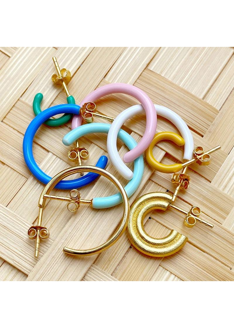Colour Hoop Earring - Domino Style