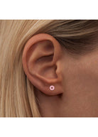 Donut Enamel Stud - Light Pink 1PCS - Domino Style