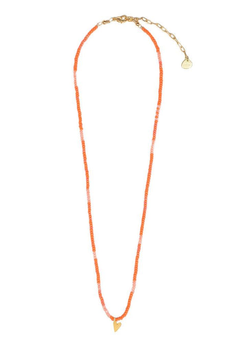 Summer Love Necklace - Orange - Domino Style