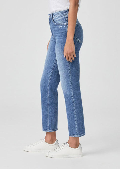 Sarah Straight Ankle Jeans - Domino Style