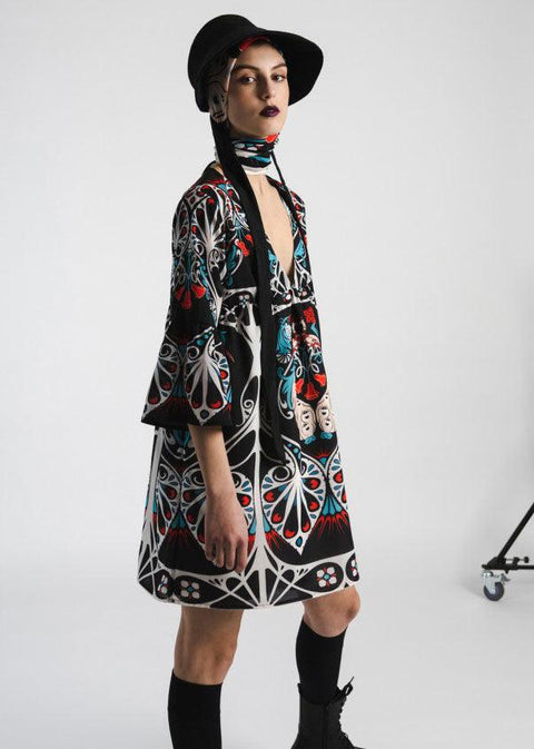 Eliseu Short Dress - Domino Style
