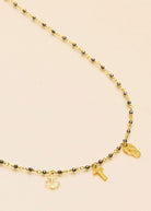 Pyrite Symbols Necklace - Domino Style