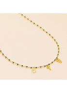 Pyrite Symbols Necklace - Domino Style