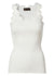 Classic Silk Top with Lace - White - Domino Style